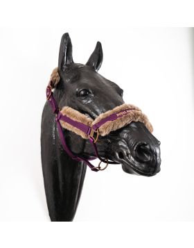 Royal Equestrian Fur Halter Purple Full 